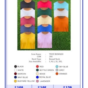 100% Cotton Bio Wash T-Shirt